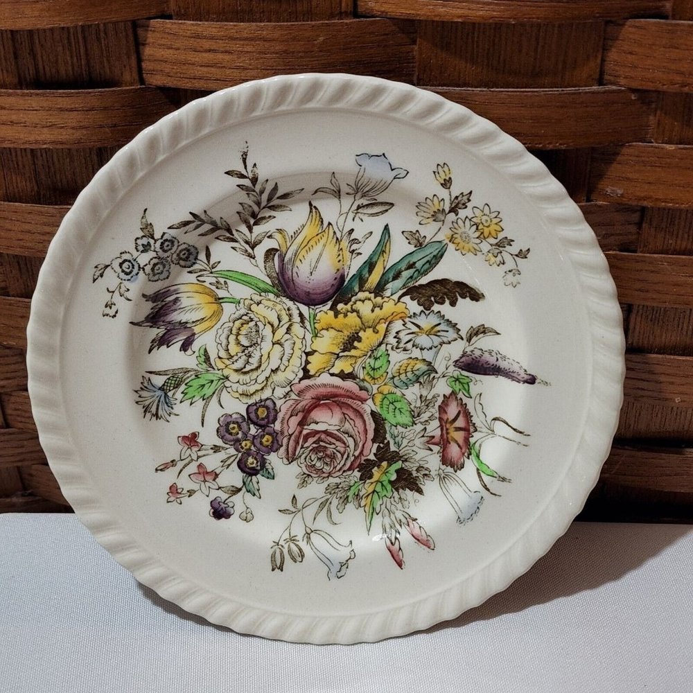 Johnson Brothers Garden Bouquet Rope Edged Bread Butter Plate 6" floral Regency